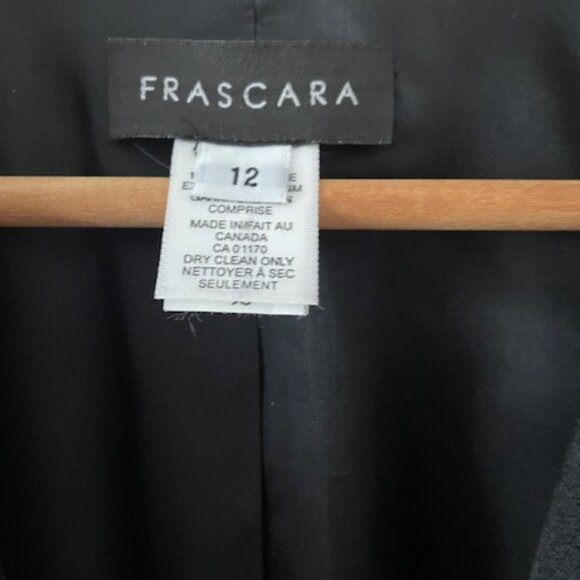 Woman’s Frascara Jacket  -  ¾  length black jacket - size 12 - Picture 2 of 6